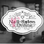 Sablon sticker de perete pentru salon de infrumusetare - J001L - Nail Salon - Alb